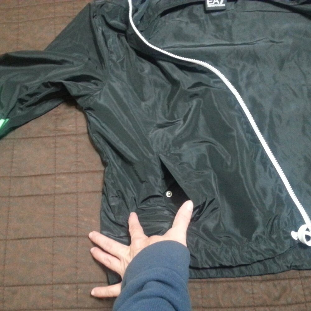 Emporio Armani EA7 Track Jacket Windbreaker Women's L/XL Athletic Rainbow Hooded - Picture 7 of 14